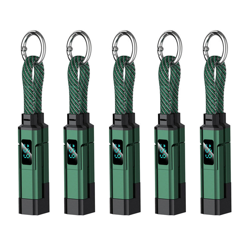 AOAOIO™ 4-in-1 EDC Cable - 65W Fast Charging USB-C Keychain Cord with Digital Display