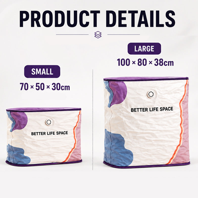 2026 HOT SALE✨ 50% OFF! 🔥No‑Pump Vacuum Storage Bags – Press & seal, no pump needed.