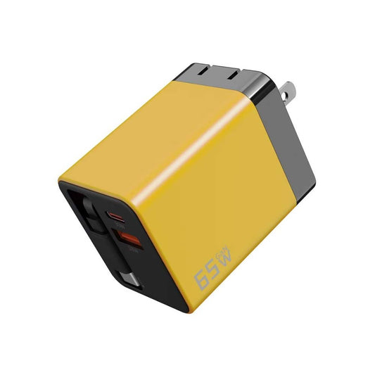 65W All-in-One Fast Charger with Built-In Retractable USB-C Cable