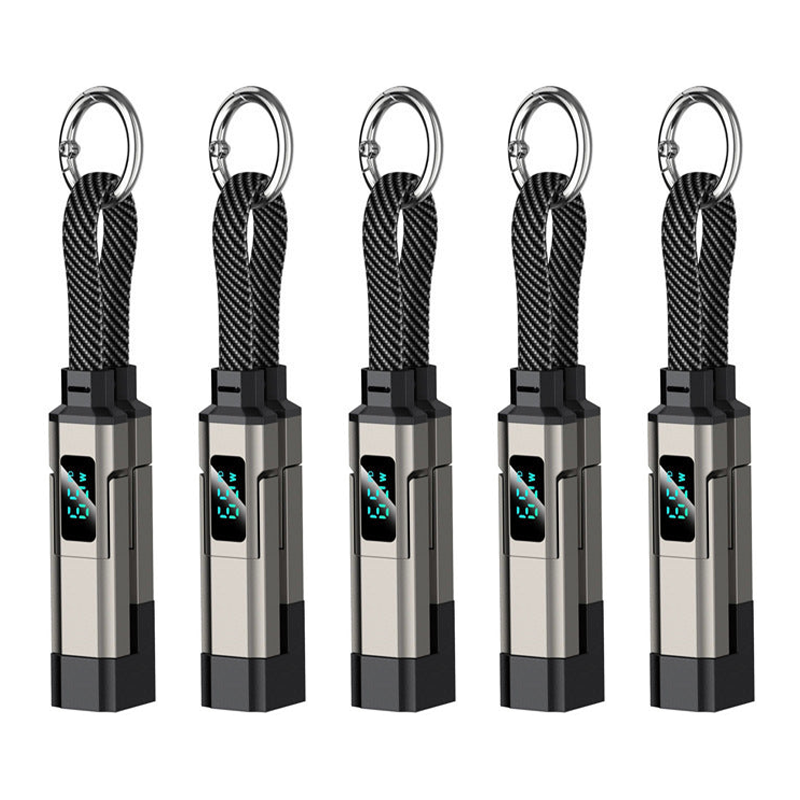 AOAOIO™ 4-in-1 EDC Cable - 65W Fast Charging USB-C Keychain Cord with Digital Display