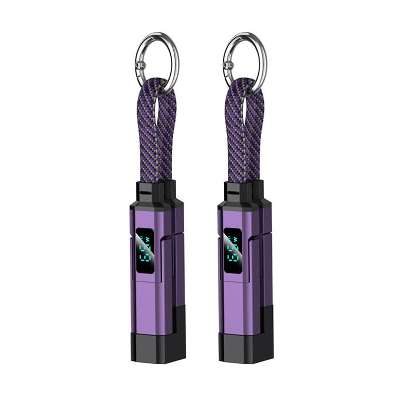 AOAOIO™ 4-in-1 EDC Cable - 65W Fast Charging USB-C Keychain Cord with Digital Display