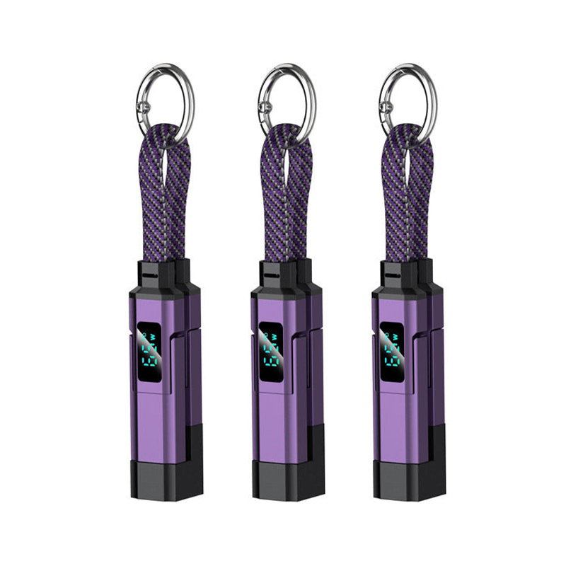 AOAOIO™ 4-in-1 EDC Cable - 65W Fast Charging USB-C Keychain Cord with Digital Display
