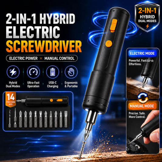 🔥Hot Sale 50% OFF🔩AOAOIO™  2-in-1 Hybrid Electric Screwdriver 🌍