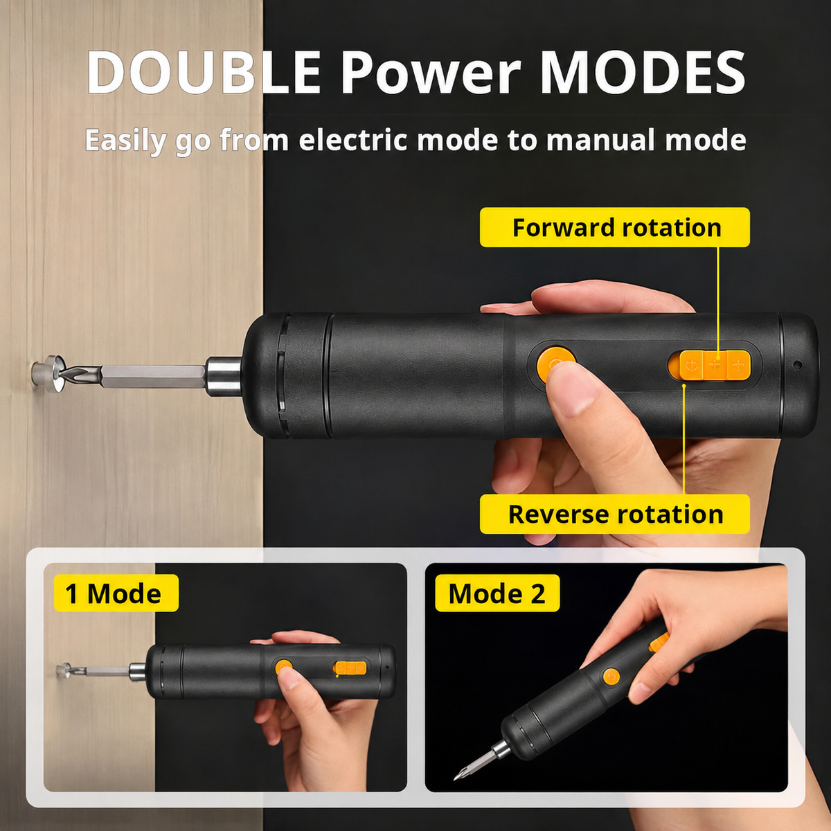 🔥Hot Sale 50% OFF🔩AOAOIO™  2-in-1 Hybrid Electric Screwdriver 🌍