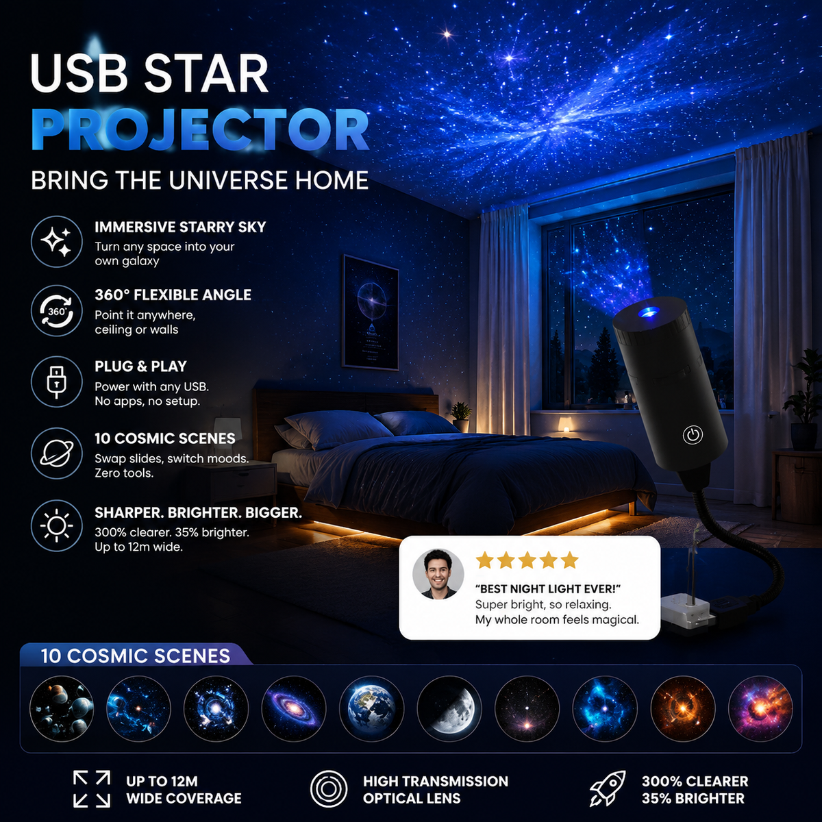 AOAOIO™ ✨Plug-and-Play HD Star Projector🥳50,000+ Happy Users🌍