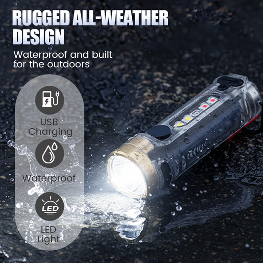 AOAOIO™ 🔥Multi-Functional Rechargeable Mini Keychain Flashlight 🌍