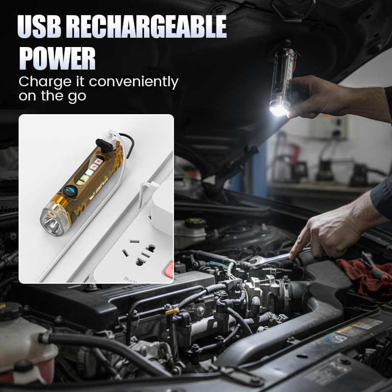 AOAOIO™ 🔥Multi-Functional Rechargeable Mini Keychain Flashlight 🌍
